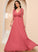 A-Line Bow(s) Prom Dresses With V-neck Ankle-Length Precious