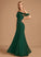 Trumpet/Mermaid Length Floor-Length Fabric Neckline One-Shoulder Embellishment Silhouette SplitFront Valery Spaghetti Staps Floor Length Bridesmaid Dresses