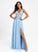 Prom Dresses Lace V-neck With Floor-Length Alyssa A-Line Chiffon