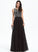 Beading Sequins Chiffon Prom Dresses Neck Scoop A-Line Floor-Length With Kaleigh