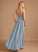 Floor-Length Neckline Fabric V-neck Embellishment A-Line Ruffle Length Silhouette Alexandra Short Sleeves A-Line/Princess Bridesmaid Dresses