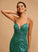 Beading V-neck Ashanti Prom Dresses Sequins With Sequined Floor-Length Trumpet/Mermaid