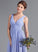 Length Fabric Neckline Silhouette A-Line V-neck Tea-Length Ruffle Embellishment Lilian V-Neck Floor Length Bridesmaid Dresses