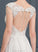 Dress Beading Train V-neck Sequins Sweep Chiffon Kenzie With Wedding A-Line Wedding Dresses