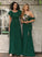 Embellishment ScoopNeck Silhouette Ruffle Neckline A-Line Fabric Length Floor-Length Jamie Natural Waist Spaghetti Staps Bridesmaid Dresses