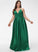 Prom Dresses Satin V-neck Kimberly A-Line Floor-Length