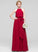Bow(s) ScoopNeck Neckline Floor-Length Length A-Line Silhouette Embellishment Fabric Frederica Natural Waist Knee Length Bridesmaid Dresses
