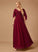 Silhouette A-Line V-neck Neckline Floor-Length Fabric Length Ruffle Embellishment Haven Natural Waist A-Line/Princess Bridesmaid Dresses