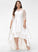 Neck Wedding Dresses Scoop Eve Asymmetrical Dress A-Line Satin Lace Wedding