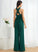 Ruffle One-Shoulder Embellishment Floor-Length V-neck Length Halter Neckline Straps Fabric HighNeck Caylee Bridesmaid Dresses