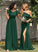 Embellishment ScoopNeck Silhouette Ruffle Neckline A-Line Fabric Length Floor-Length Jamie Natural Waist Spaghetti Staps Bridesmaid Dresses