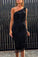Sexy Sloping Homecoming Dresses Alivia Shoulder Tassel Sleeveless Bodycon CD10779
