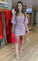 Deep V Neck Short Shiny Dress Homecoming Dresses Alana CD11048