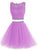 Purple Two-Piece Featuring Lace Madeleine Homecoming Dresses Appliqués CD11759