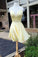 Two Piece Adison Homecoming Dresses Short Yellow With Spaghetti Straps CD12343