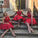 Red Satin Zoie Homecoming Dresses Crystal Halter Sashes Short CD12564