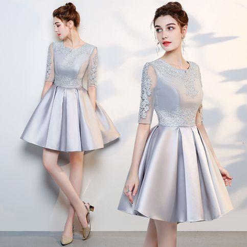 Cute Short Dress Lace A Line Angelique Homecoming Dresses CD1383