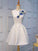 Hillary Lace Homecoming Dresses Unique White Applique Cheap Short CD19715