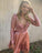 V Neck Homecoming Dresses Pink Kaylee Blush Long Sleeves CD22866
