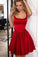 Fashion Straps Red Krista A Line Homecoming Dresses Cute CD241