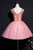 Blush Floral Embroidered Short Pink Homecoming Dresses Shyanne CD24333
