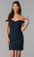 Off-The-Shoulder Homecoming Dresses Aylin Beaded Short Blue CD2433