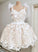 Cute Tulle Marisa Homecoming Dresses Applique Short Dress CD2474
