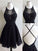 Homecoming Dresses Madyson Lace Black - Beads Criss Back CD2784