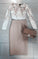 Two Piece Hope Lace Homecoming Dresses Crop Short Dress CD3151