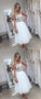 White Tulle Short Dress White Lace Homecoming Dresses Dominique CD4249