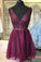 Short Grape Dress With Beaded Homecoming Dresses Addyson Top CD4340