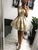Champagne Sonia Homecoming Dresses Short Jewel Appliques With Keyhole CD514