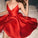 Simple Short Red Dancing With Straps Kierra Homecoming Dresses CD7361