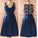 Blue Vintage Simple Lace Homecoming Dresses Arabella Unique Style CD8378