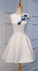 Unique White Lace Sam Homecoming Dresses Applique Cheap Short CD8824