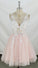 Pink Homecoming Dresses Emelia V Neck Short And White CD8849