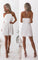 A-Line Halter Short White Arabella Homecoming Dresses With Appliques CD9806